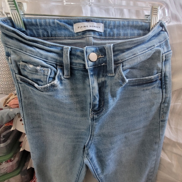 Flying Monkey Light Blue Denim Jeans - Picture 1 of 6